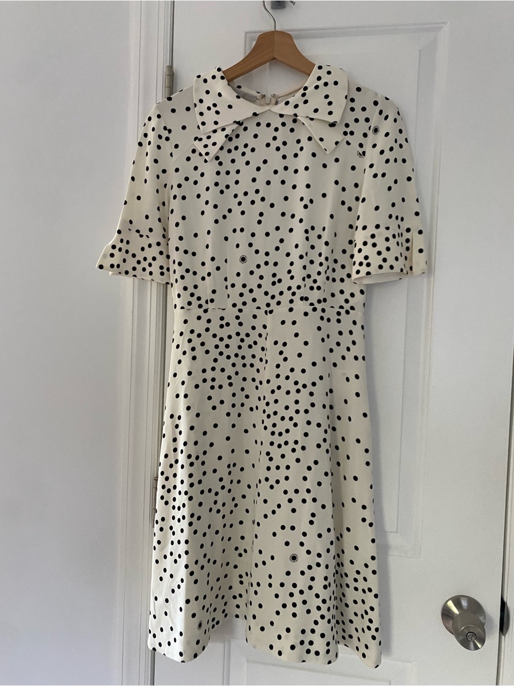 Stella McCartney Cream Dress with Black Polka Dots